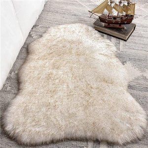 Fluffy Soft Faux Fox Fur Area Rugs for Bedroom Livingroom Kids Room Decor